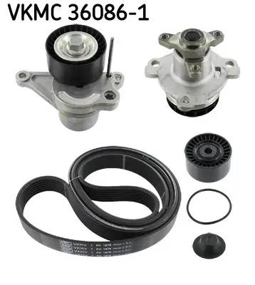 Wasserpumpe + Keilrippenriemensatz SKF VKMC 36086-1 Bild Wasserpumpe + Keilrippenriemensatz SKF VKMC 36086-1