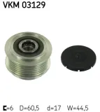 Generatorfreilauf SKF VKM 03129