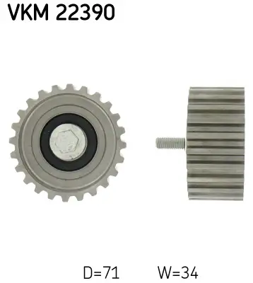 Umlenk-/Führungsrolle, Zahnriemen SKF VKM 22390