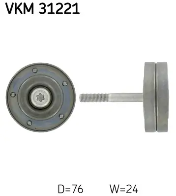 Umlenk-/Führungsrolle, Keilrippenriemen SKF VKM 31221 Bild Umlenk-/Führungsrolle, Keilrippenriemen SKF VKM 31221