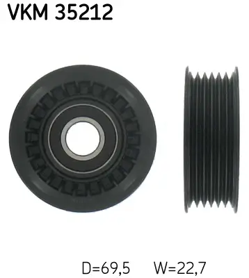 Umlenk-/Führungsrolle, Keilrippenriemen links oben SKF VKM 35212