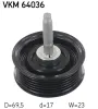 Umlenk-/F&uuml;hrungsrolle, Keilrippenriemen SKF VKM 64036