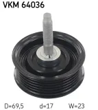Umlenk-/Führungsrolle, Keilrippenriemen SKF VKM 64036