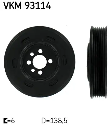 Riemenscheibe, Kurbelwelle SKF VKM 93114 Bild Riemenscheibe, Kurbelwelle SKF VKM 93114