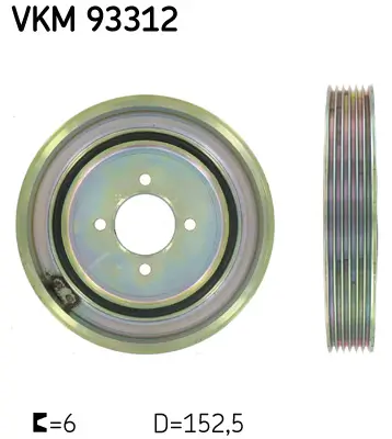 Riemenscheibe, Kurbelwelle SKF VKM 93312