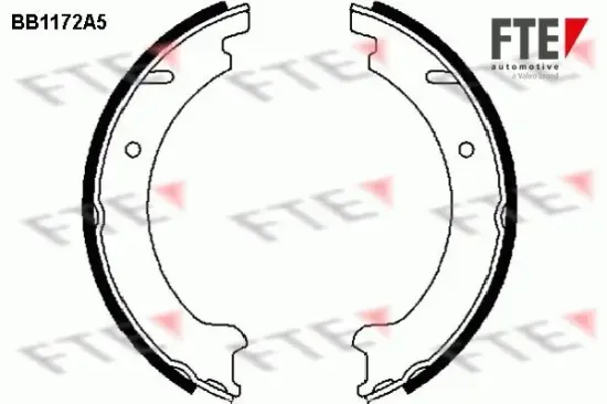 Bremsbackensatz, Feststellbremse Hinterachse FTE 9100037 Bild Bremsbackensatz, Feststellbremse Hinterachse FTE 9100037