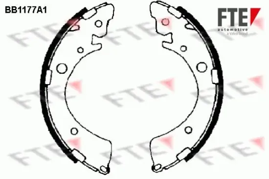 Bremsbackensatz Hinterachse FTE 9100040 Bild Bremsbackensatz Hinterachse FTE 9100040
