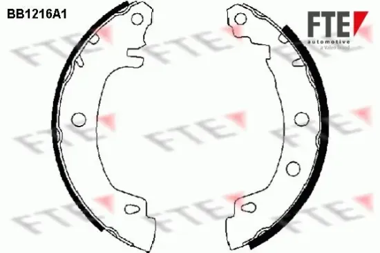 Bremsbackensatz Hinterachse FTE 9100043 Bild Bremsbackensatz Hinterachse FTE 9100043