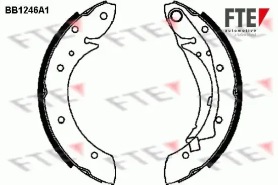 Bremsbackensatz Hinterachse FTE 9100050 Bild Bremsbackensatz Hinterachse FTE 9100050