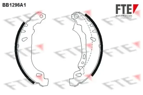 Bremsbackensatz Hinterachse FTE 9100067 Bild Bremsbackensatz Hinterachse FTE 9100067