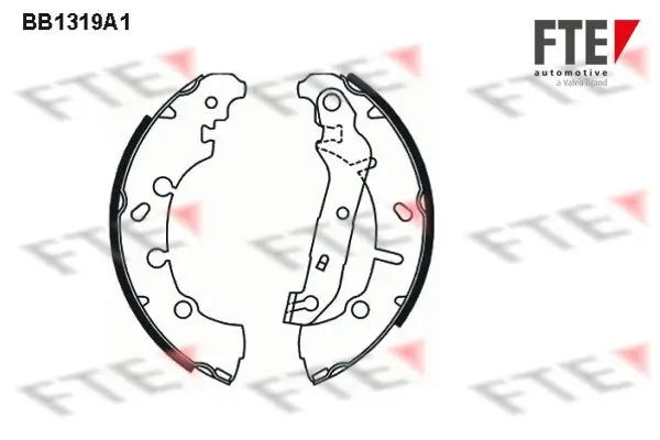 Bremsbackensatz Hinterachse FTE 9100080