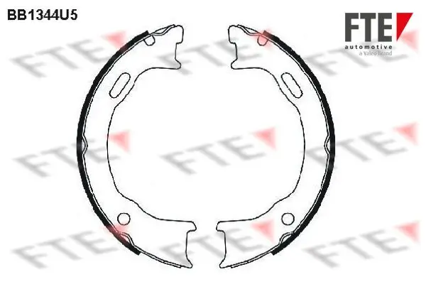 Bremsbackensatz, Feststellbremse Hinterachse FTE 9100097