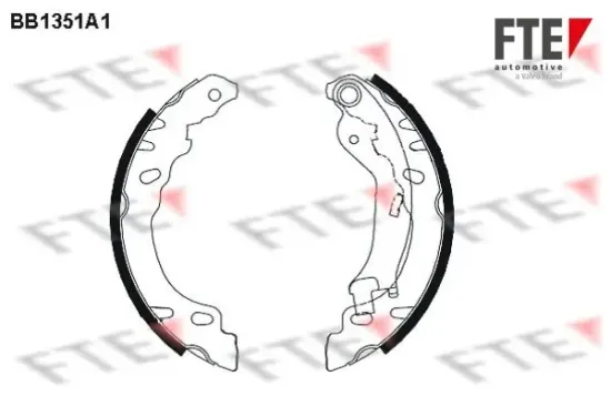 Bremsbackensatz Hinterachse FTE 9100103 Bild Bremsbackensatz Hinterachse FTE 9100103
