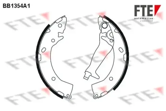 Bremsbackensatz Hinterachse FTE 9100104 Bild Bremsbackensatz Hinterachse FTE 9100104
