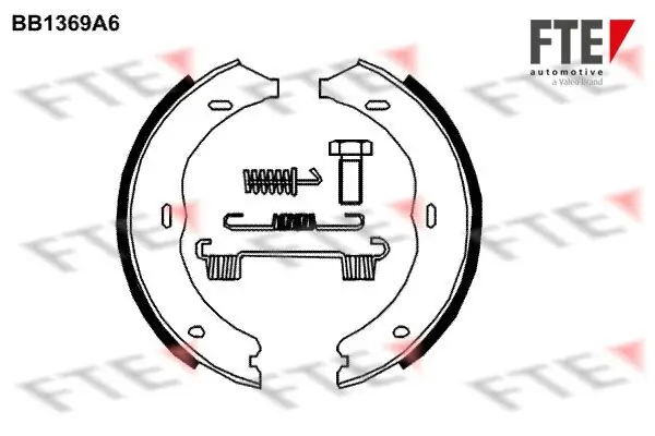 Bremsbackensatz, Feststellbremse FTE 9100115 Bild Bremsbackensatz, Feststellbremse FTE 9100115