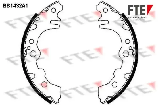 Bremsbackensatz Hinterachse FTE 9100183 Bild Bremsbackensatz Hinterachse FTE 9100183
