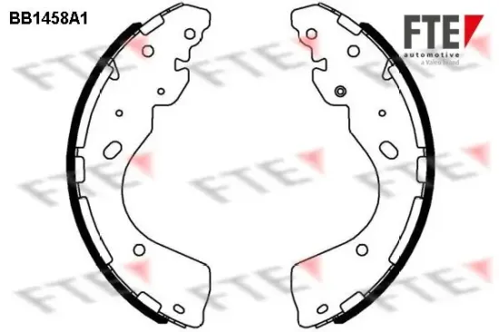 Bremsbackensatz Hinterachse FTE 9100176 Bild Bremsbackensatz Hinterachse FTE 9100176