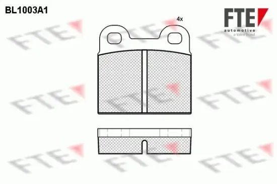 Bremsbelagsatz, Scheibenbremse Vorderachse Hinterachse FTE 9010000 Bild Bremsbelagsatz, Scheibenbremse Vorderachse Hinterachse FTE 9010000