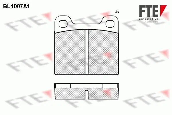 Bremsbelagsatz, Scheibenbremse FTE BL1007A1