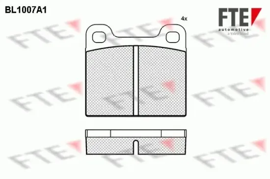 Bremsbelagsatz, Scheibenbremse Vorderachse Hinterachse FTE 9010003 Bild Bremsbelagsatz, Scheibenbremse Vorderachse Hinterachse FTE 9010003