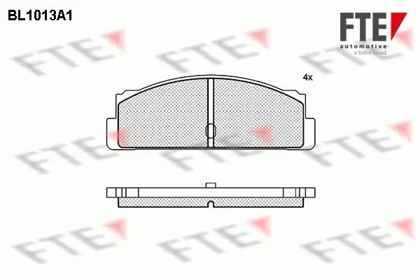 Bremsbelagsatz, Scheibenbremse Hinterachse FTE 9010006