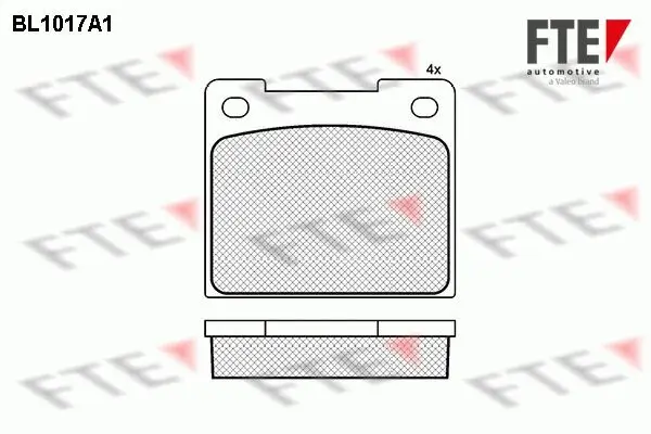 Bremsbelagsatz, Scheibenbremse Vorderachse Hinterachse FTE 9010007