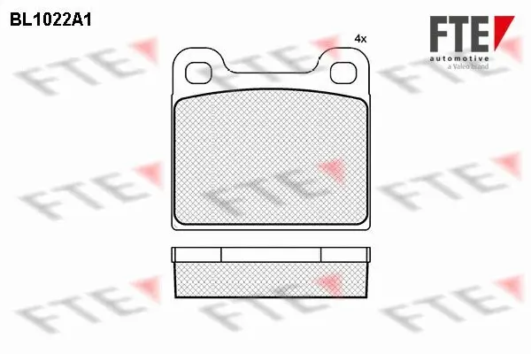 Bremsbelagsatz, Scheibenbremse Hinterachse FTE 9010009