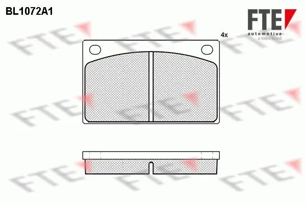 Bremsbelagsatz, Scheibenbremse FTE BL1072A1 Bild Bremsbelagsatz, Scheibenbremse FTE BL1072A1