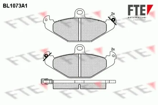 Bremsbelagsatz, Scheibenbremse Hinterachse FTE 9010024 Bild Bremsbelagsatz, Scheibenbremse Hinterachse FTE 9010024