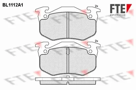 Bremsbelagsatz, Scheibenbremse Hinterachse FTE 9010029 Bild Bremsbelagsatz, Scheibenbremse Hinterachse FTE 9010029