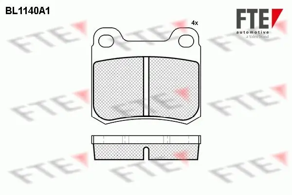 Bremsbelagsatz, Scheibenbremse Hinterachse FTE 9010039