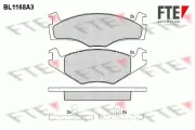 Bremsbelagsatz, Scheibenbremse Vorderachse FTE 9010046