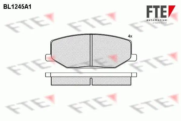 Bremsbelagsatz, Scheibenbremse Vorderachse FTE 9010071