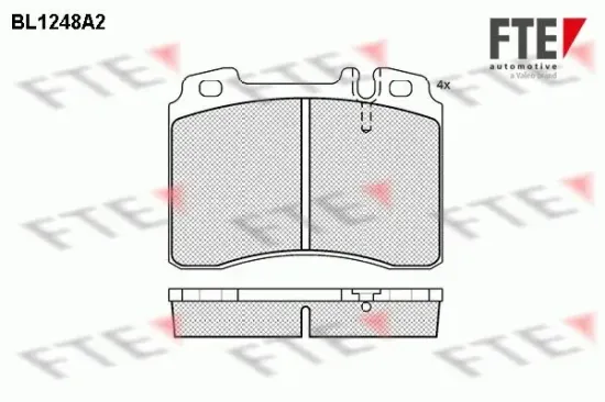 Bremsbelagsatz, Scheibenbremse Vorderachse FTE 9010074 Bild Bremsbelagsatz, Scheibenbremse Vorderachse FTE 9010074