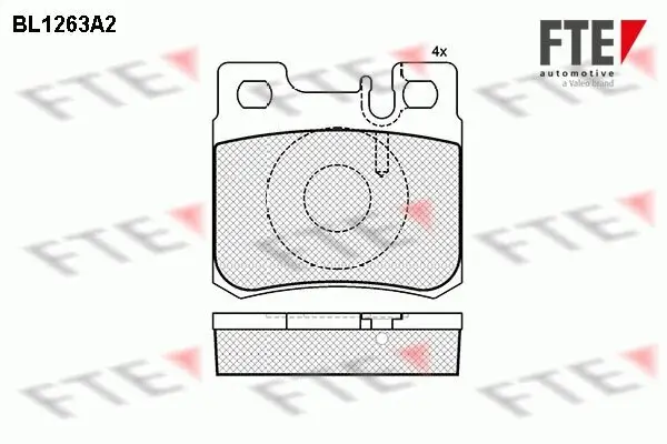 Bremsbelagsatz, Scheibenbremse Hinterachse FTE 9010082