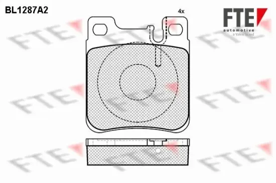 Bremsbelagsatz, Scheibenbremse Hinterachse FTE 9010092 Bild Bremsbelagsatz, Scheibenbremse Hinterachse FTE 9010092