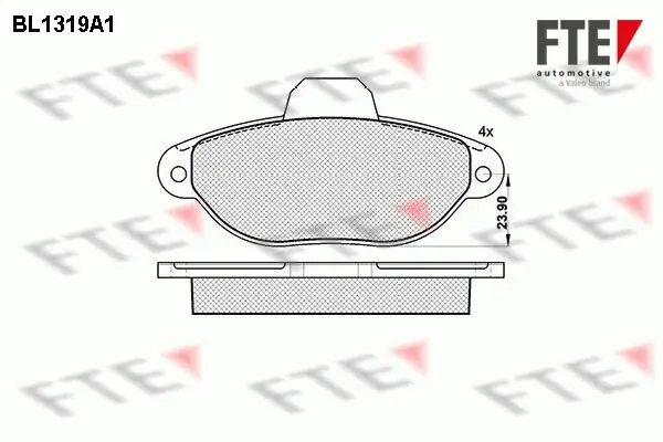 Bremsbelagsatz, Scheibenbremse FTE 9010106