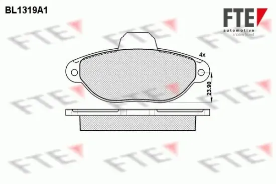 Bremsbelagsatz, Scheibenbremse FTE 9010106 Bild Bremsbelagsatz, Scheibenbremse FTE 9010106