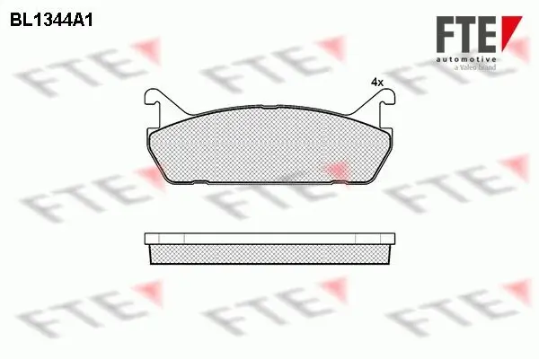 Bremsbelagsatz, Scheibenbremse Hinterachse FTE 9010133
