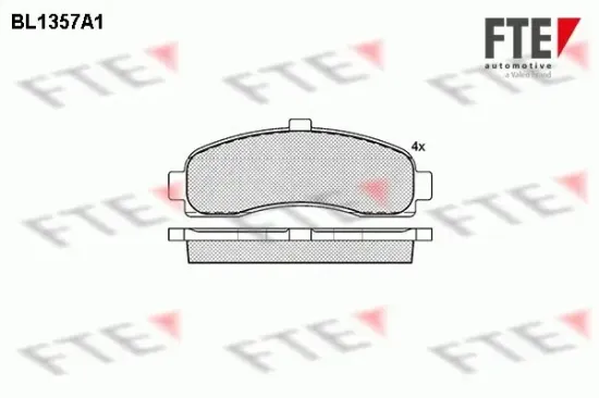 Bremsbelagsatz, Scheibenbremse FTE 9010137 Bild Bremsbelagsatz, Scheibenbremse FTE 9010137