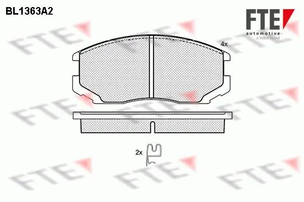 Bremsbelagsatz, Scheibenbremse Vorderachse FTE 9010141
