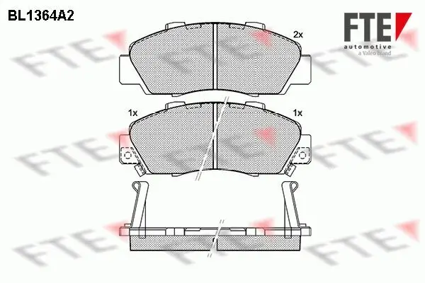 Bremsbelagsatz, Scheibenbremse Vorderachse FTE 9010142