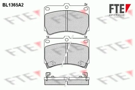 Bremsbelagsatz, Scheibenbremse Vorderachse FTE 9010143 Bild Bremsbelagsatz, Scheibenbremse Vorderachse FTE 9010143