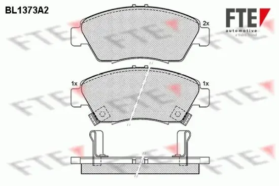 Bremsbelagsatz, Scheibenbremse Vorderachse FTE 9010150 Bild Bremsbelagsatz, Scheibenbremse Vorderachse FTE 9010150