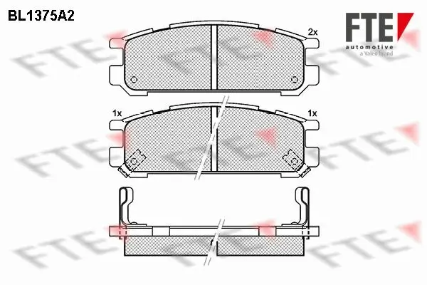 Bremsbelagsatz, Scheibenbremse FTE BL1375A2 Bild Bremsbelagsatz, Scheibenbremse FTE BL1375A2