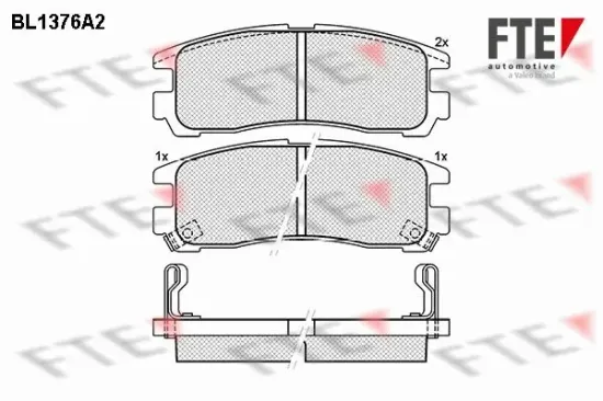 Bremsbelagsatz, Scheibenbremse Hinterachse FTE 9010153 Bild Bremsbelagsatz, Scheibenbremse Hinterachse FTE 9010153