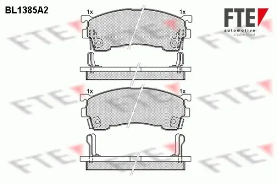 Bremsbelagsatz, Scheibenbremse Vorderachse FTE 9010157 Bild Bremsbelagsatz, Scheibenbremse Vorderachse FTE 9010157