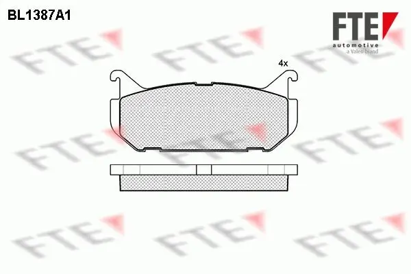 Bremsbelagsatz, Scheibenbremse Hinterachse FTE 9010159