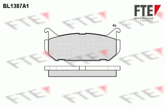 Bremsbelagsatz, Scheibenbremse Hinterachse FTE 9010159 Bild Bremsbelagsatz, Scheibenbremse Hinterachse FTE 9010159