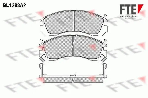 Bremsbelagsatz, Scheibenbremse FTE BL1388A2 Bild Bremsbelagsatz, Scheibenbremse FTE BL1388A2